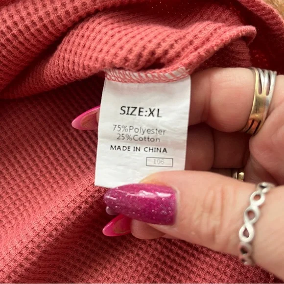 Waffle Knit Half-Zip Pullover Sweatshirt - Picture 4 of 8